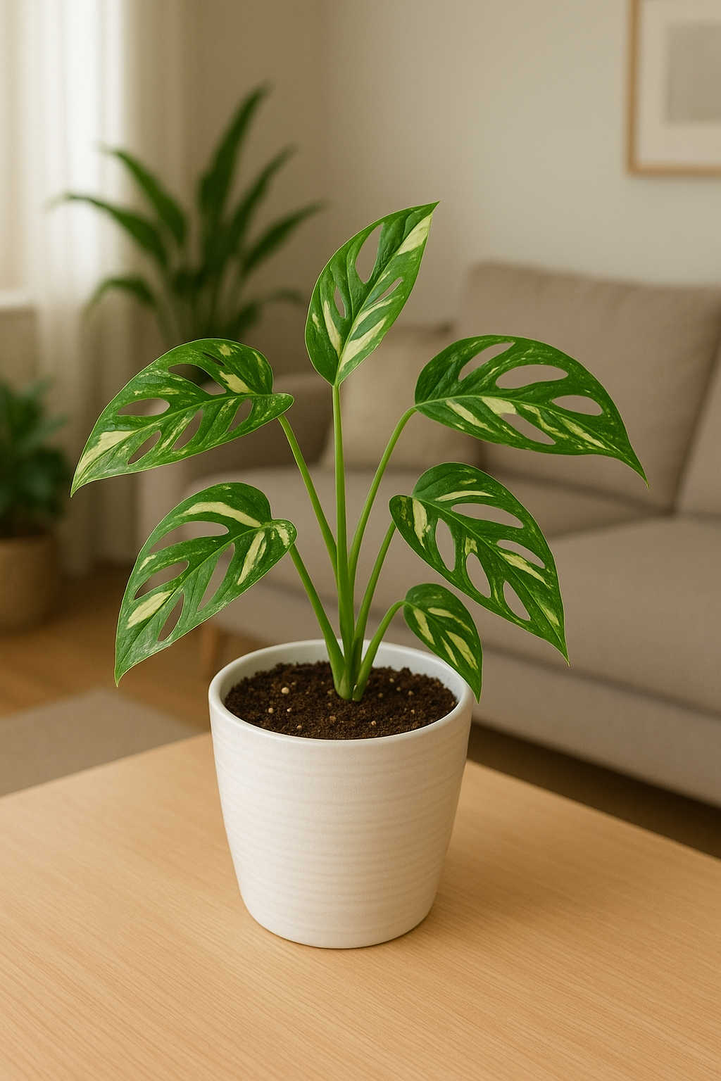 Monstera Monkey Mask Variegata 10-15cm - Plante rare