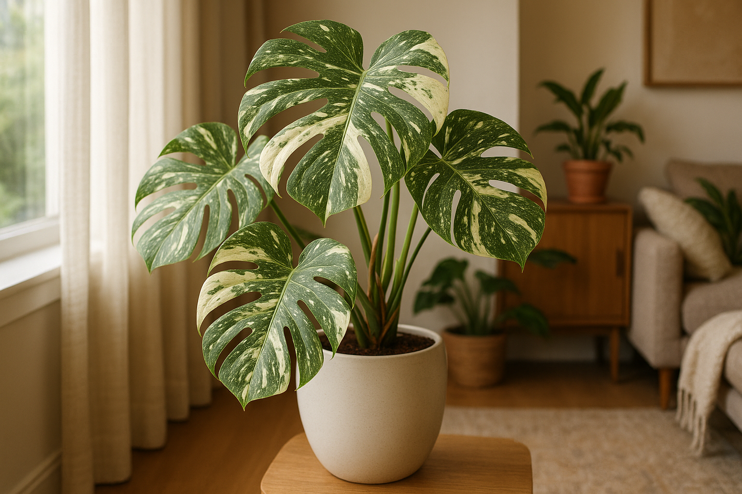 Monstera Thaï Constellation 50cm - Plante rare panachée