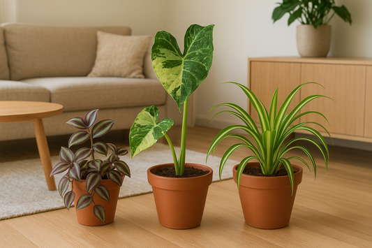 Lot 3 Plantes Débutant - Tradescantia Alocasia