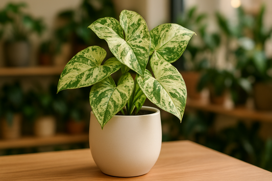 créer une image qui mets en situation un syngonium mojito pour vendre